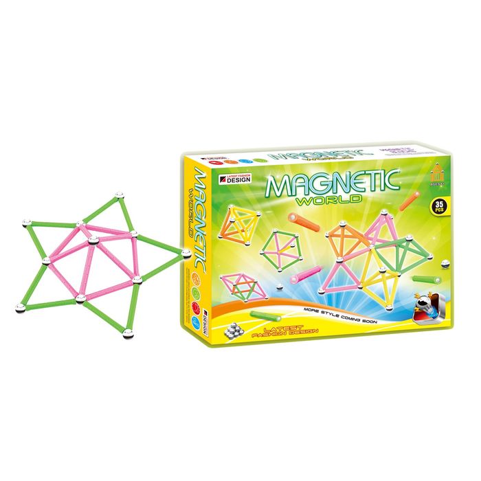 Конструктор магнитный «Супер палочки», 35 деталей