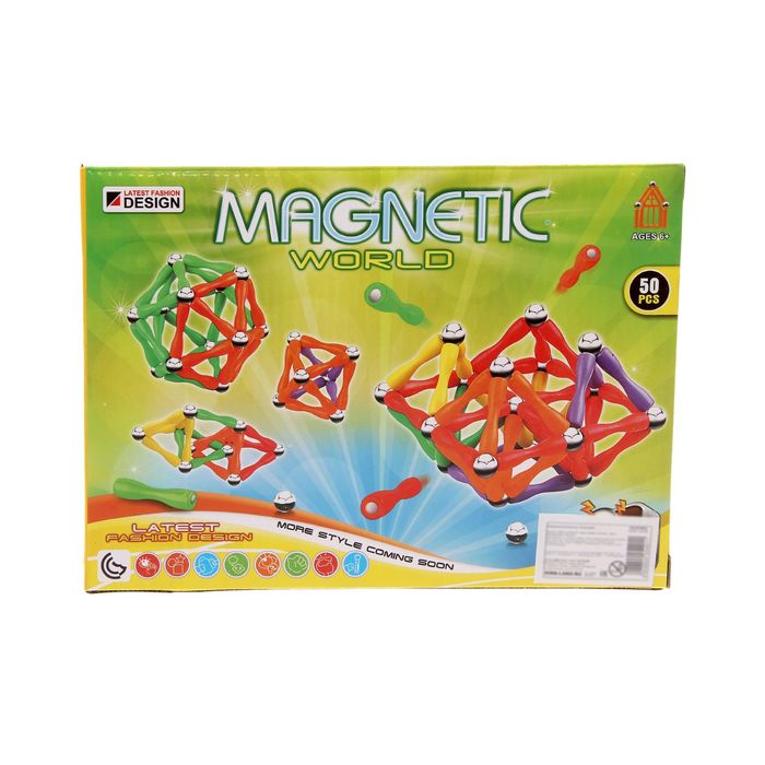 Конструктор магнитный «Гантельки», 50 деталей