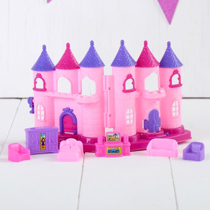 Замок для кукол "Волшебство" звуковые эффекты, с аксессуарами