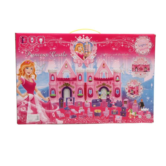 Замок для кукол "Сказка" звуковые эффекты, с аксессуарами, МИКС