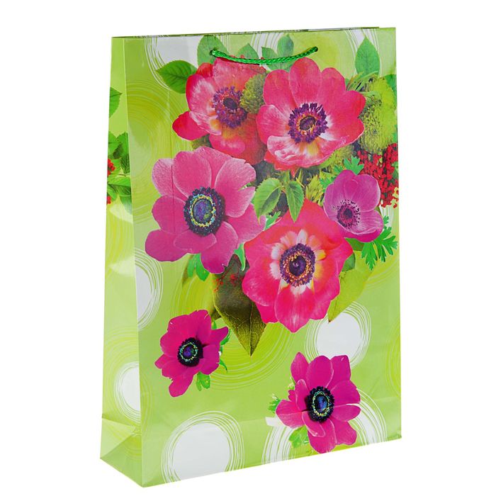 Пакет подарочный "Весенняя клумба", 42 х 33 х 10 см