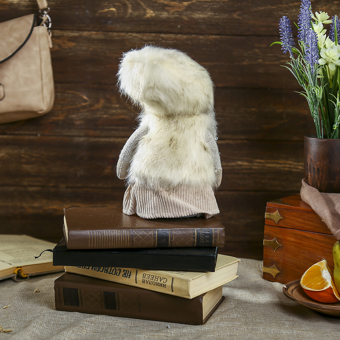 Сувенир полистоун "Девочка в меховой шапочке и жилетке" 50х11х8 см