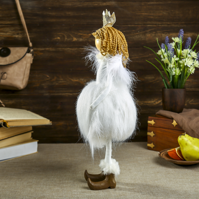 Сувенир полистоун "Девочка-принцесса в меховой юбочке" 45х14х13 см