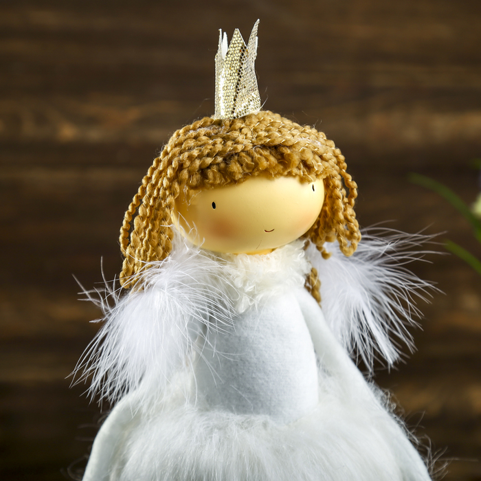 Сувенир полистоун "Девочка-принцесса в меховой юбочке" 45х14х13 см