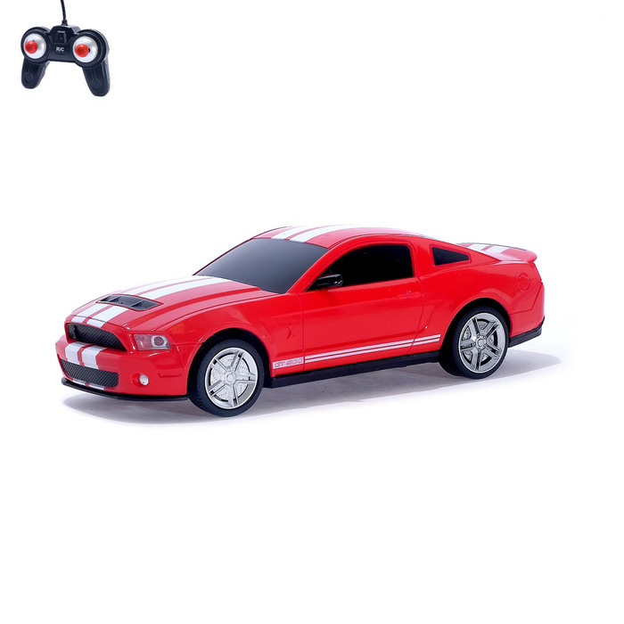 Машина радиоуправляемая "Ford Shelby Mustang", масштаб 1:24, работает от батареек, свет, МИКС, mz 27050