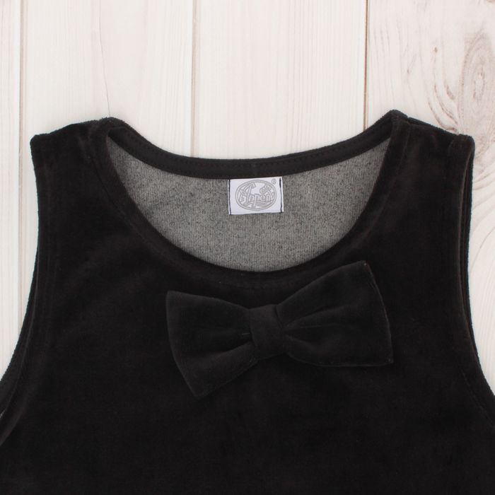 Сарафан для девочки для девочки "Школьная пора", рост 122 см (62), цвет чёрный