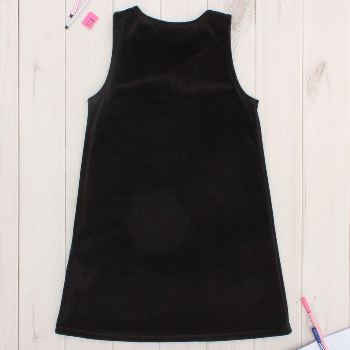 Сарафан для девочки для девочки "Школьная пора", рост 122 см (62), цвет чёрный