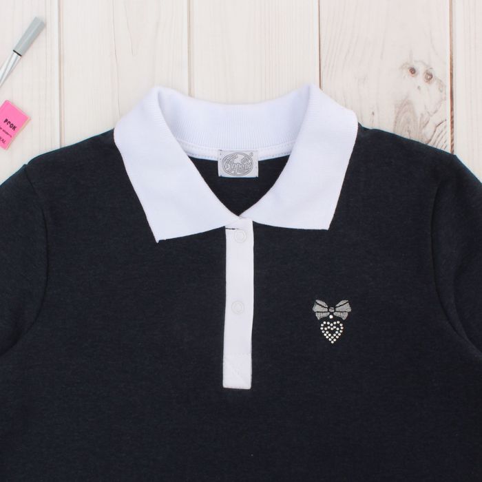 Платье для девочки "Школьная пора", рост 122 см (62), цвет тёмно-синий ДПД144858