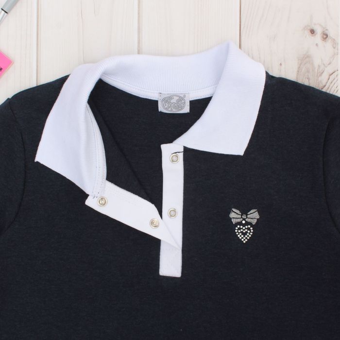 Платье для девочки "Школьная пора", рост 122 см (62), цвет тёмно-синий ДПД144858