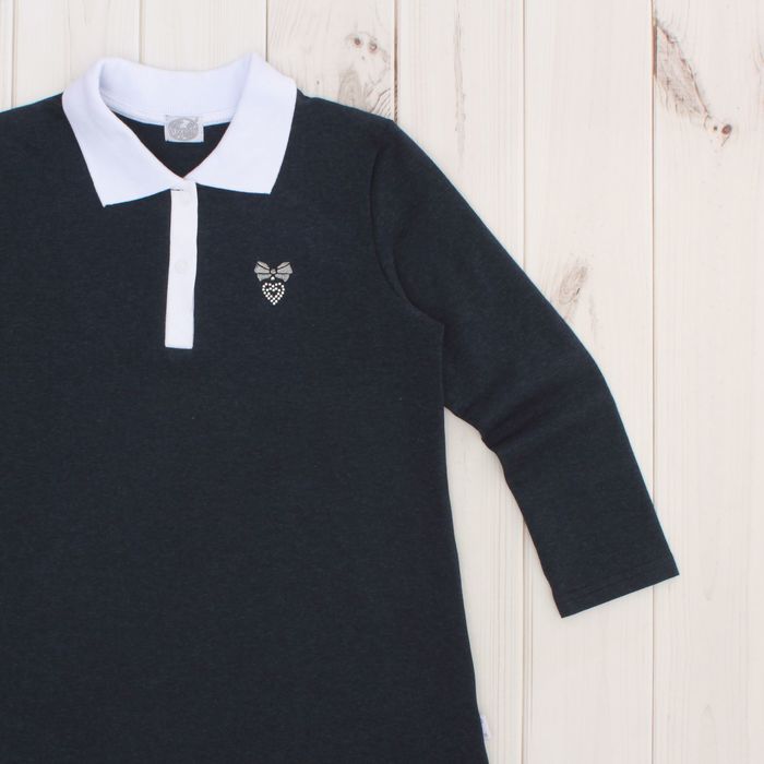 Платье для девочки "Школьная пора", рост 122 см (62), цвет тёмно-синий ДПД144858