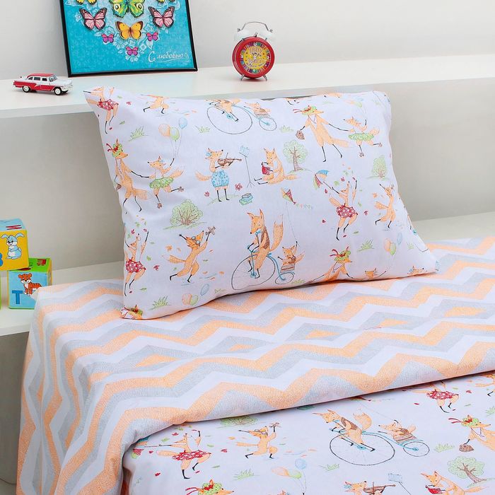 Постельное белье "Этелька" 1,5 сп Озорная семейка 143*215 см, 150*214 см, 50*70 см -1 шт, 100% хлопок, бязь