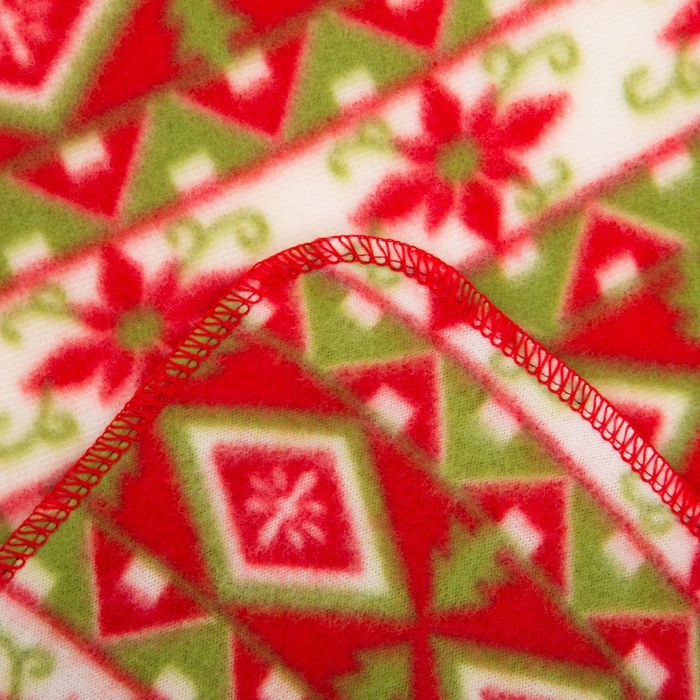 Плед "Экономь и Я" 75х100 см, Новогодние узоры, 150 г/м², 100% п/э