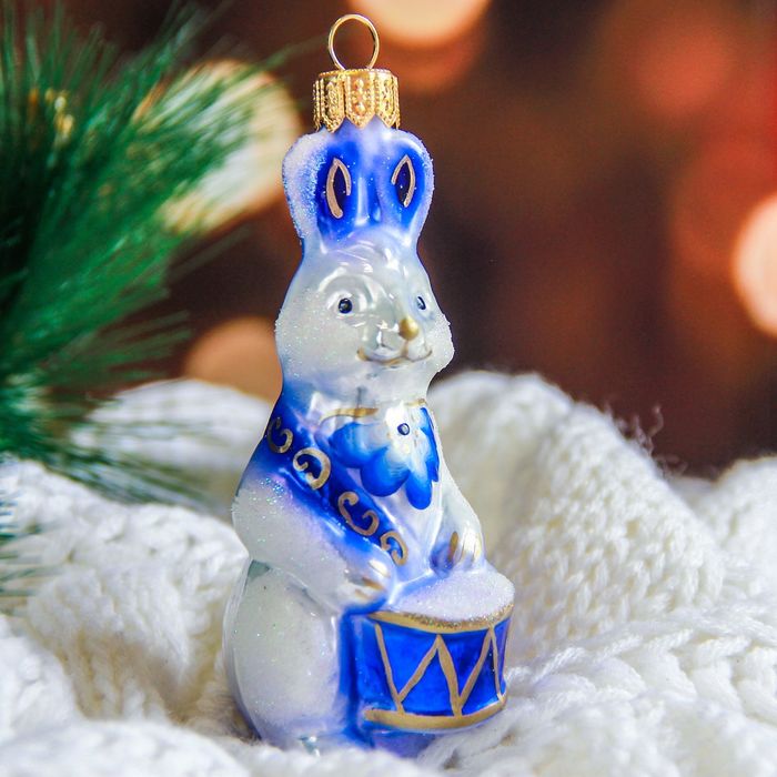 Ёлочная игрушка "Зайка" 10 см