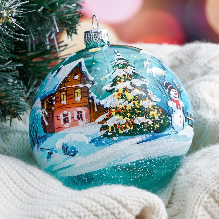 Шар "Снеговик" 10 см