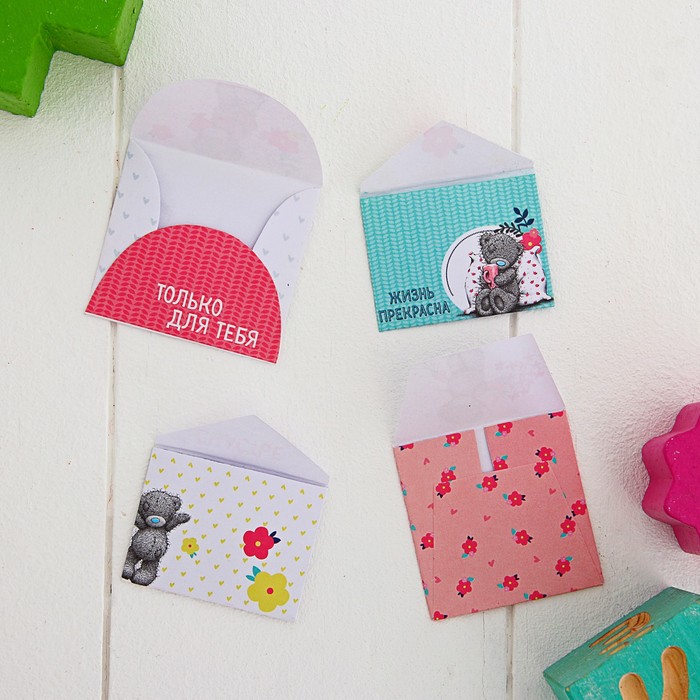 Me To You Набор декоративных мини-конвертиков "Слушай голос сердца", 11 х 13,5 см
