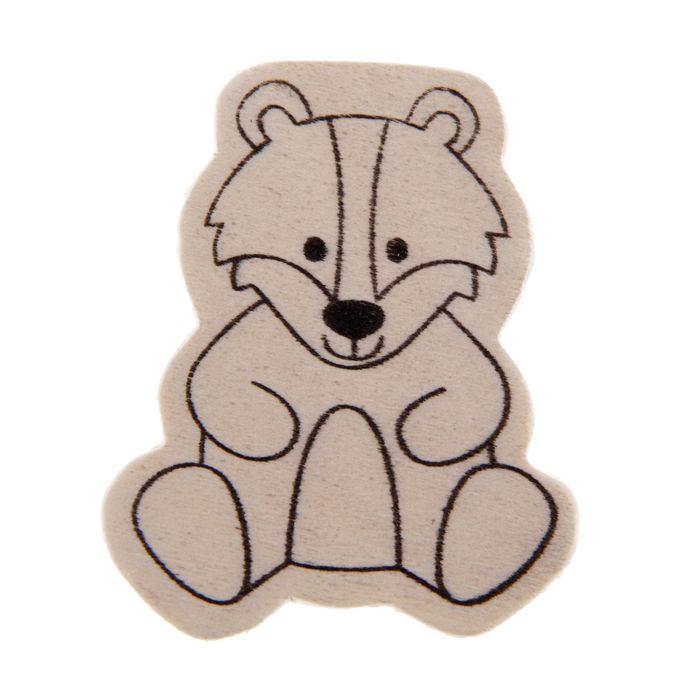 Декор для творчества дерево "Енотик" (набор 4 шт) 6,3х5,2 см