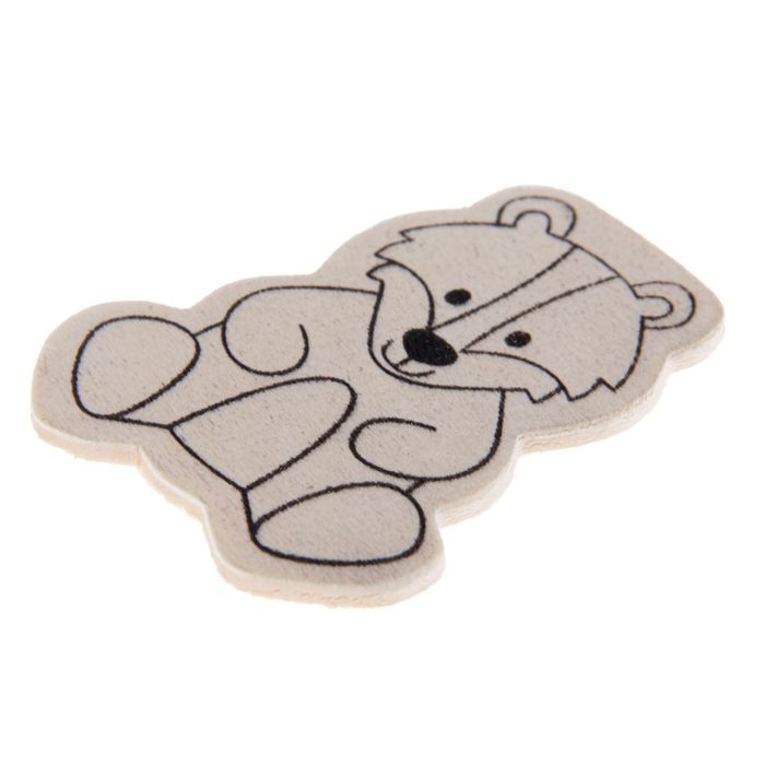 Декор для творчества дерево "Енотик" (набор 4 шт) 6,3х5,2 см