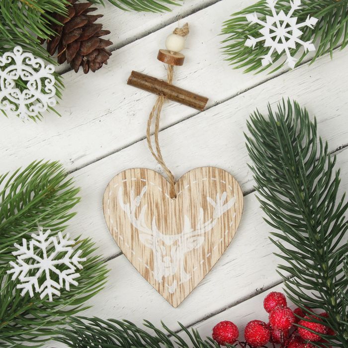 Подвеска новогодняя "Праздничный олень"