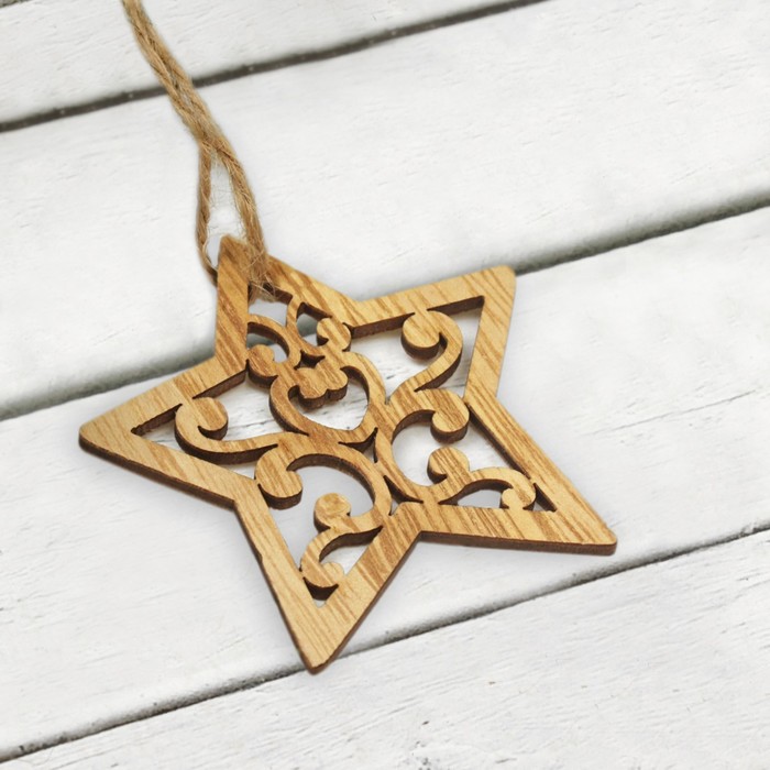 Подвеска новогодняя "Резные звёзды", набор 2 шт.