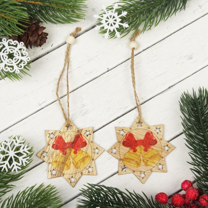 Подвеска новогодняя "Колокольчики", набор 2 шт.