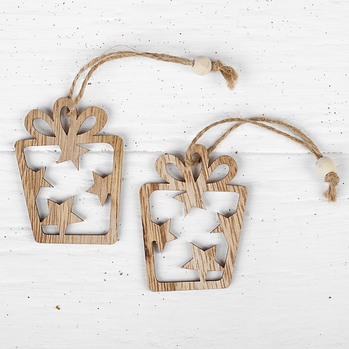 Подвеска новогодняя "Подарочки", набор 2 шт.