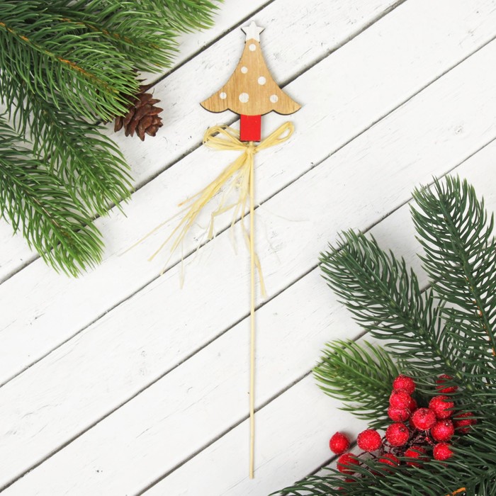 Декор на палочке "С новым годом"