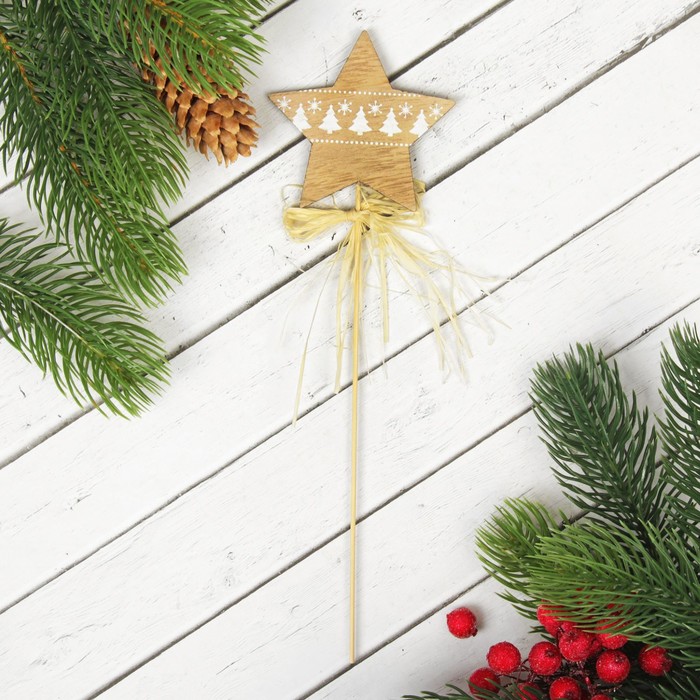 Декор на палочке "Лесная звезда"