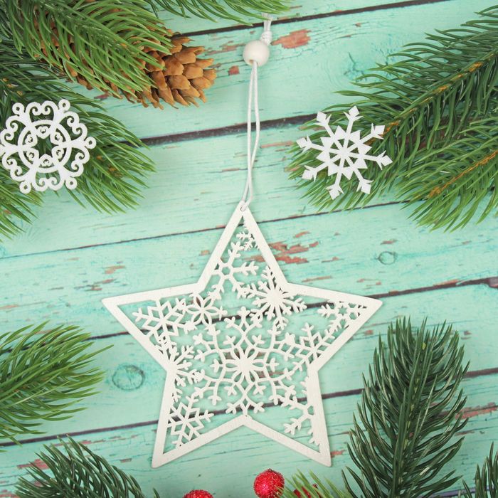 Подвеска новогодняя "Звезда в блёстках"