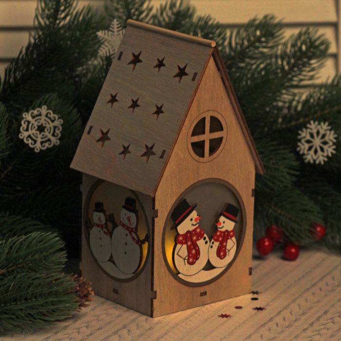 Декор с подсветкой " Новогодние гости"