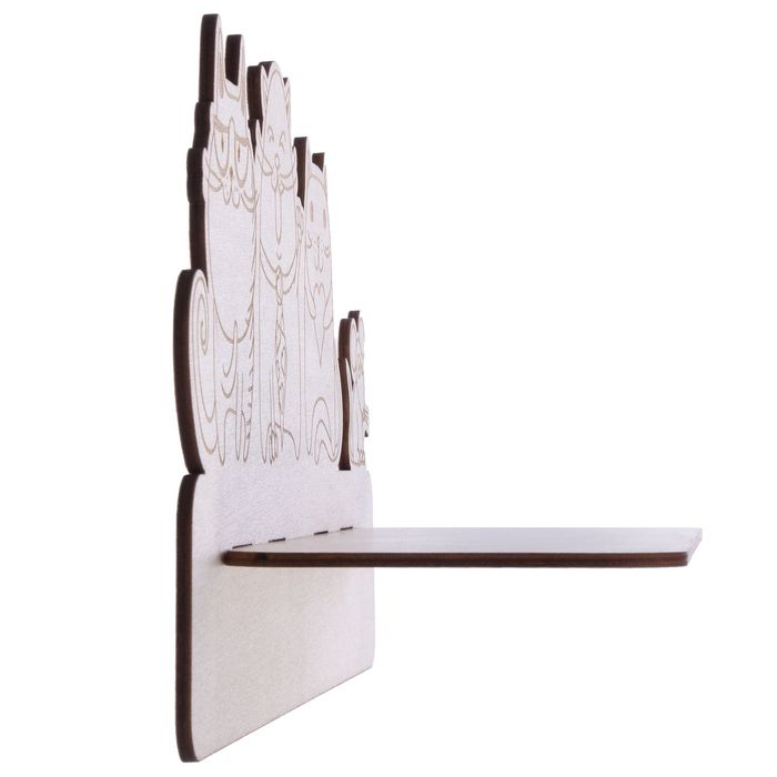 Декоративная полочка "Веселые друзья" (деревянная заготовка), 30 х 16 х10 см