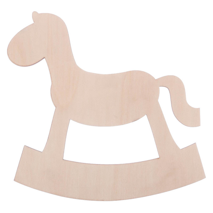 Заготовка деревянная "Лошадка-качалка", 20 х 21 х 0,4 см