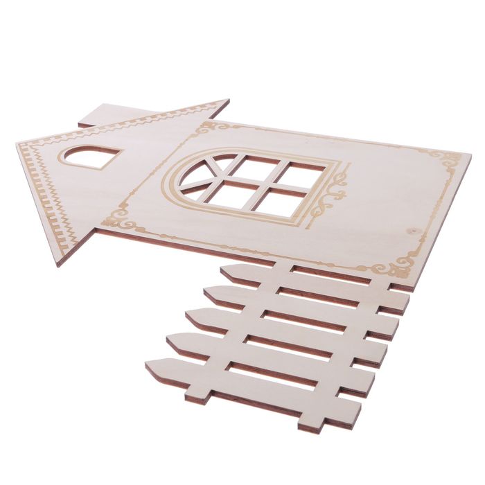 Заготовка деревянная "Уютный домик", 27 х 26 х 0,4 см