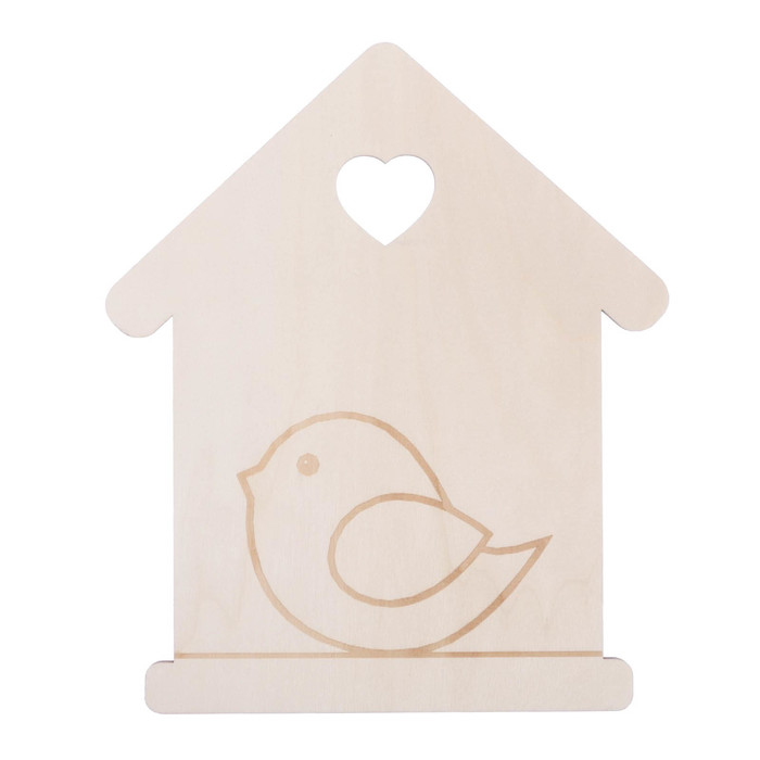 Заготовка деревянная "Скворечник", 17 х 20 х 0,4 см