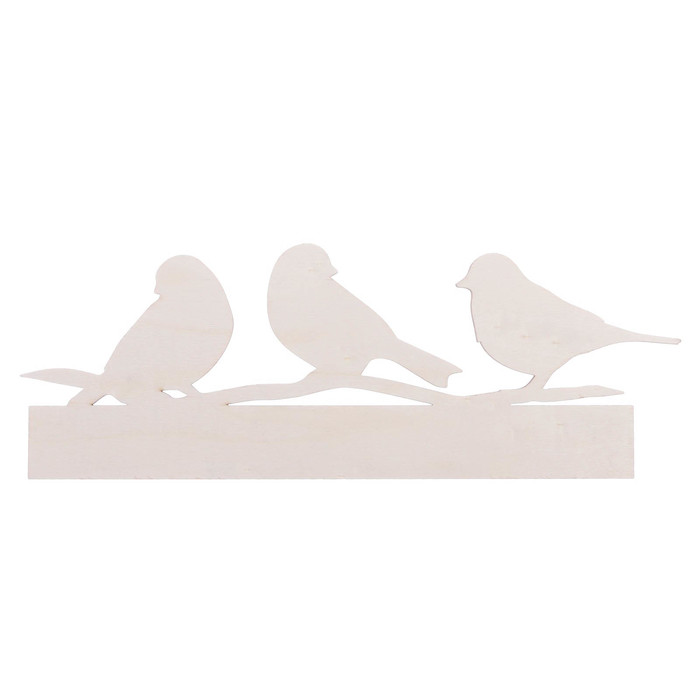 Заготовка деревянная "Птички-невелички", 28 х 10 х 0,4 см
