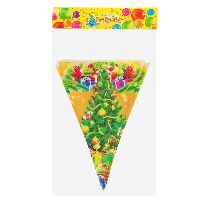 Гирлянда "Ёлочка" (10 флажков) 220 см
