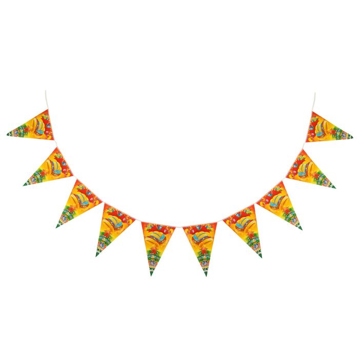 Гирлянда "С Новым годом", бубенцы, 10 флажков, 220 см