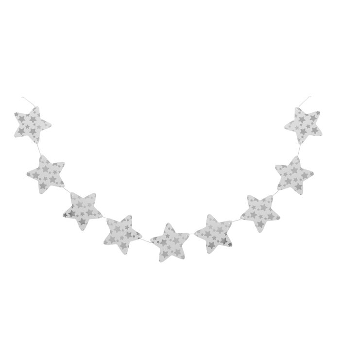 Гирлянда "Звёздочки", 200 см, цвет серебро