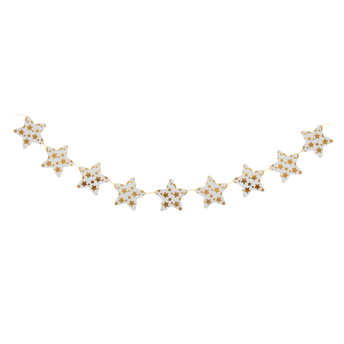 Гирлянда "Звёздочки", 200 см, цвет золото