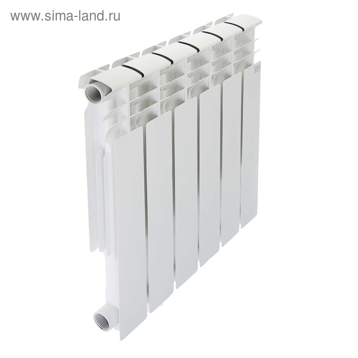 Радиатор алюминиевый STI, 500 х 80 мм, 6 секций радиатор алюминиевый 500 6 секций белый