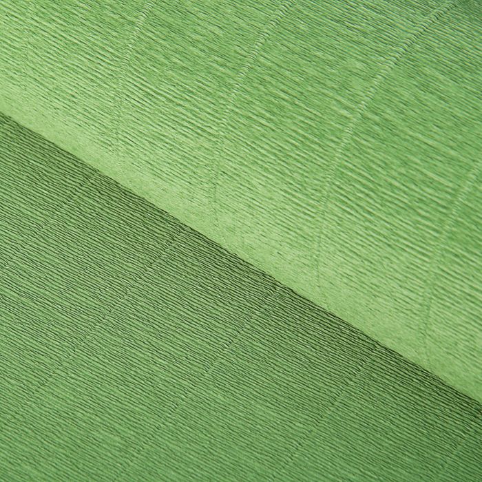 Бумага для упаковок и поделок, Cartotecnica Rossi, гофрированная, нефрит, зелёная, однотонная, двусторонняя, рулон 1 шт., 0,5 х 2,5 м
