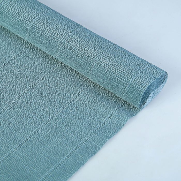 Бумага гофрированная, 606 "Нежно-голубая", 0,5 х 2,5 м