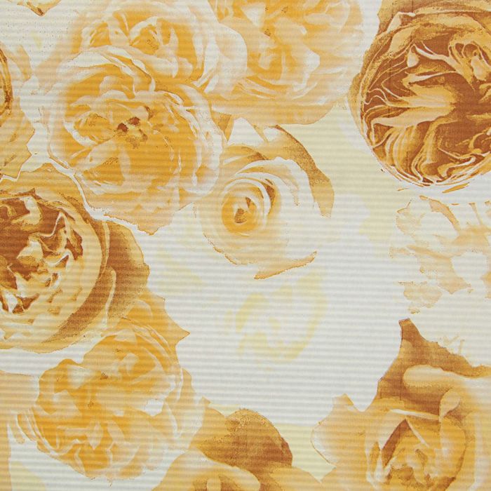 Бумага упаковочная крафт "Пионы", бежевый, 0.5 х 10 м