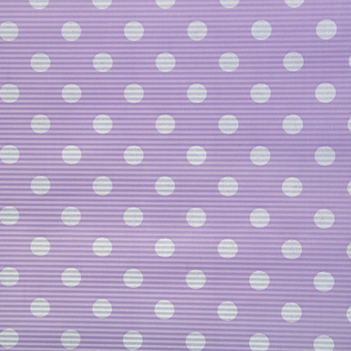 Бумага упаковочная крафт "Горох на сиреневом", 0.5 х 10 м