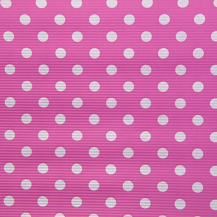 Бумага упаковочная крафт "Горох на розовом", 0.5 х 10 м