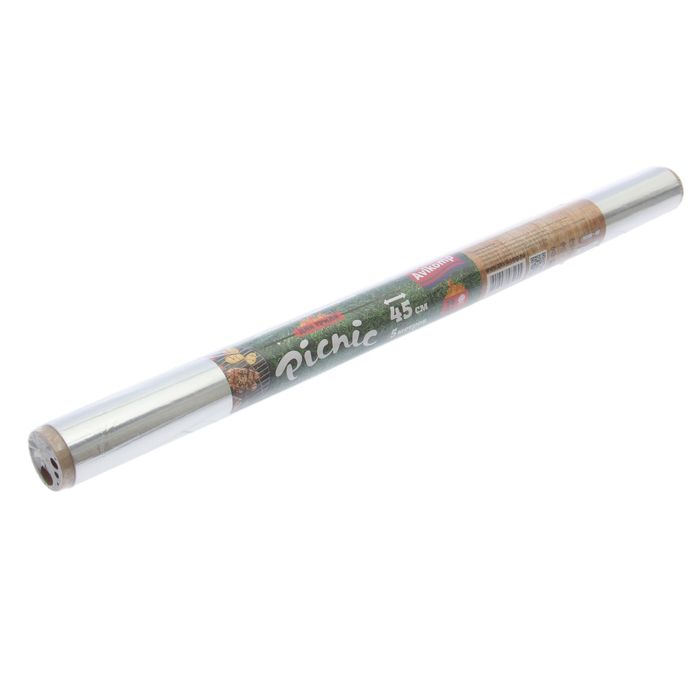 Фольга алюминиевая "Avikomp Picnic" для гриля широкая в термоупаковке, 14 мкм, 5 м