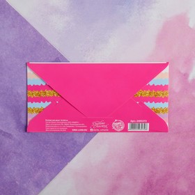 

Конверт для денег "Торт праздничный", с глиттером, 16,5 х 8см