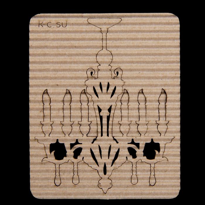 Чипборд картон "Люстра" 6,4х8 см