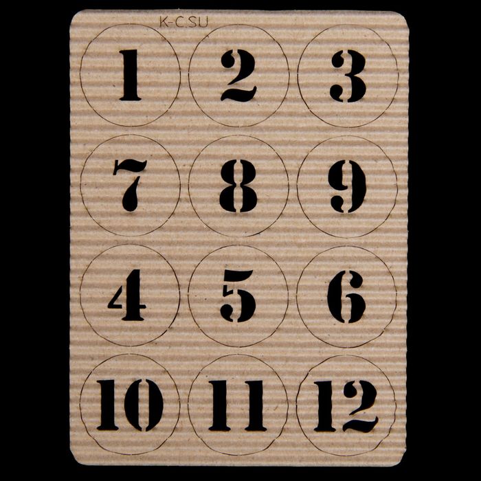 Чипборд картон "Цифры №7 большие" d=2,5 см