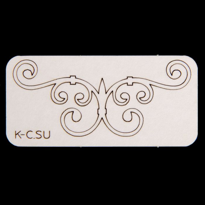 Чипборд картон "Виньетка №2" 6х2,6 см