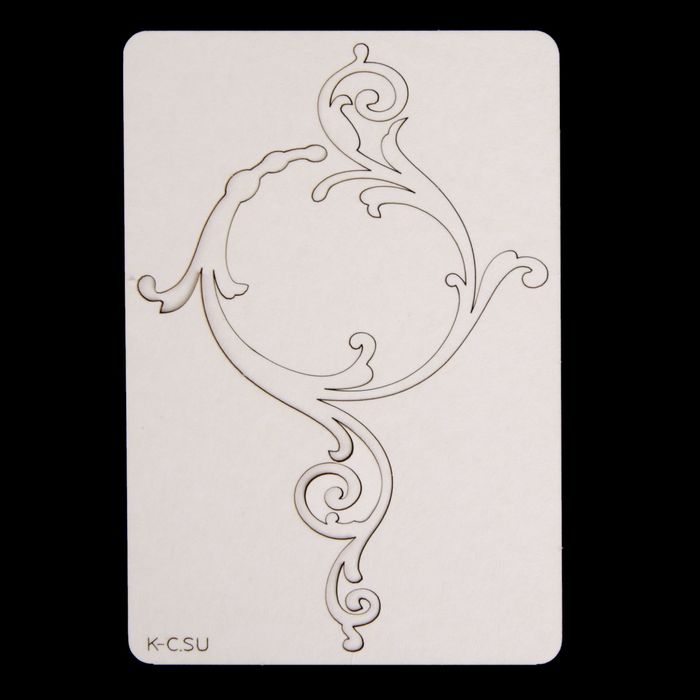 Чипборд картон "Завиток №3" 8х12 см